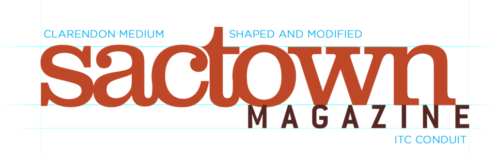 The initial logo for Sactown magazine at launch in 2006