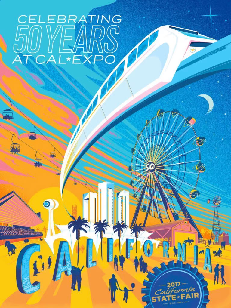 Jason_malmberg_designer_california A poster celebrating 50 years of the California State Fair at Cal Expo in Sacramento, California